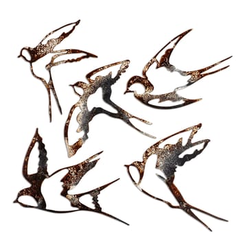 Dekorativt metallveggtilbehør Wallxpert Metal Birds flerfarget - Interiør - Maleri & posters - Lerretsbilder