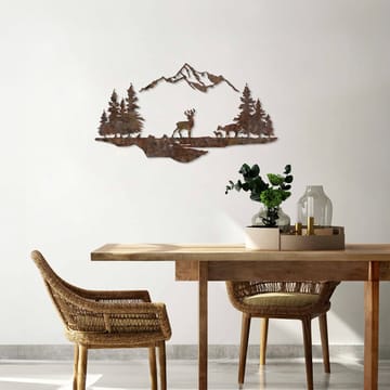 Dekorativt metallveggtilbehør Wallxpert Rusty Landscape (38 x 70 cm) - Brun - Interiør - Maleri & posters - Lerretsbilder