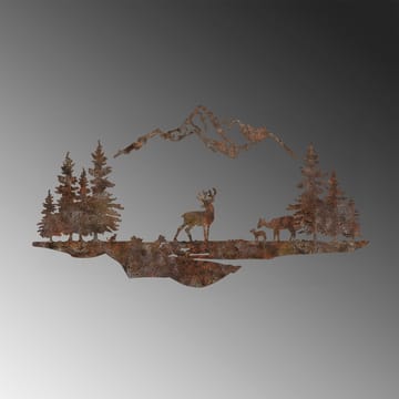 Dekorativt metallveggtilbehør Wallxpert Rusty Landscape (38 x 70 cm) - Brun - Interiør - Maleri & posters - Lerretsbilder