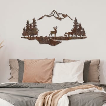 Dekorativt metallveggtilbehør Wallxpert Rusty Landscape (38 x 70 cm) - Brun - Interiør - Maleri & posters - Lerretsbilder
