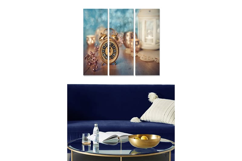 Bilde 3-pk Flerfarget - 22x05 cm - Interiør - Maleri & posters - Lerretsbilder
