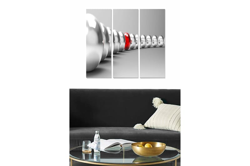 Bilde 3-pk Flerfarget, 22x05 cm