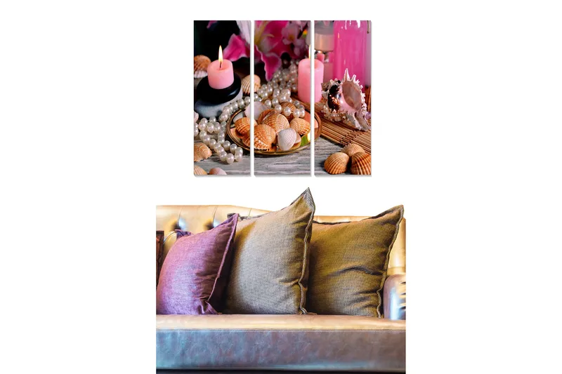 Bilde 3-pk Flerfarget, 22x05 cm