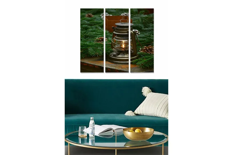 Bilde 3-pk Flerfarget, 22x05 cm