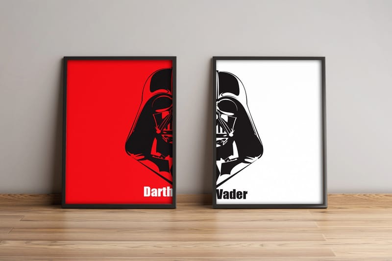 Bilde Abstract med Ramme 2-pk Flerfarget - 33x65 cm - Interiør - Maleri & posters - Lerretsbilder