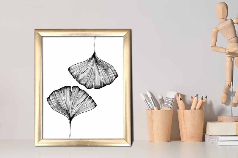 Bilde Abstract med Ramme Flerfarget - 22,3x52,8 cm - Interiør - Maleri & posters - Lerretsbilder