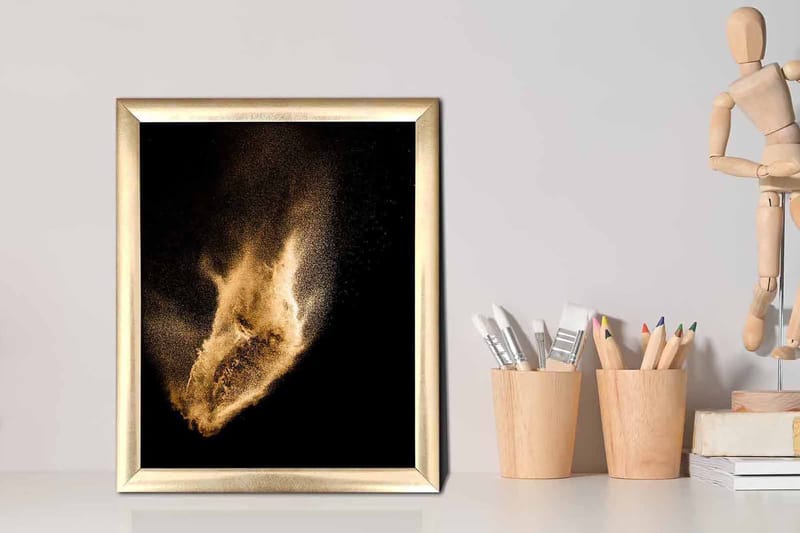 Bilde Abstract med Ramme Flerfarget - 22,3x52,8 cm - Interiør - Maleri & posters - Lerretsbilder