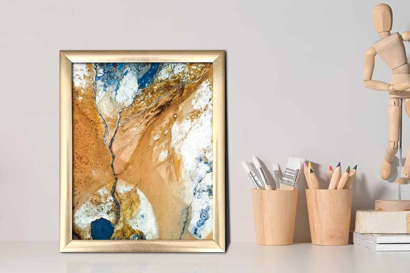 Bilde Abstract med Ramme Flerfarget - 22,3x52,8 cm - Interiør - Maleri & posters - Lerretsbilder