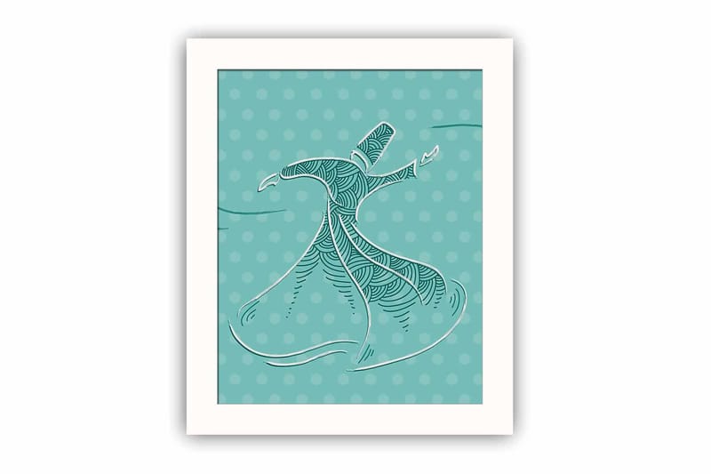 Bilde Abstract med Ramme Flerfarget - 22,3x52,8 cm - Interiør - Maleri & posters - Lerretsbilder
