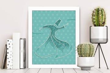Bilde Abstract med Ramme Flerfarget - 22,3x52,8 cm - Interiør - Maleri & posters - Lerretsbilder