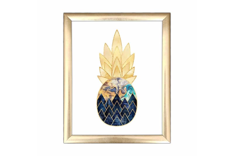 Bilde Abstract med Ramme Flerfarget, 22,3x52,8 cm