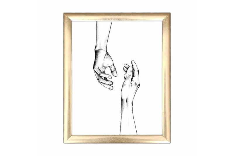 Bilde Abstract med Ramme Flerfarget, 22,3x52,8 cm