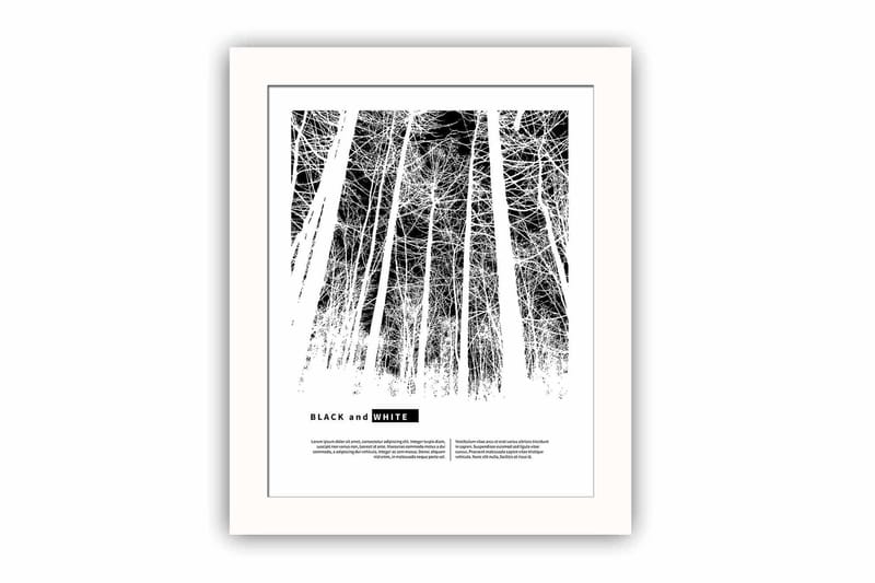 Bilde Abstract med Ramme Flerfarget, 22,3x52,8 cm