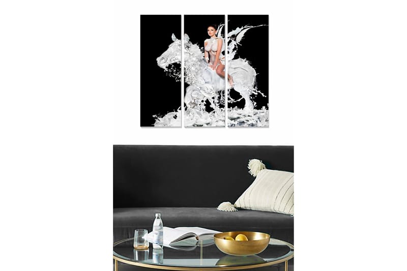 Bilde Animal 3-pk Flerfarget - 22x05 cm - Interiør - Maleri & posters - Lerretsbilder