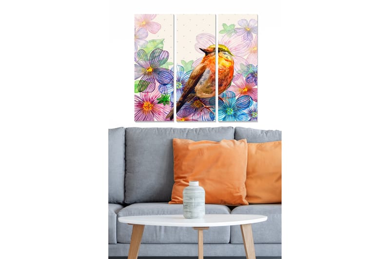Bilde Animal 3-pk Flerfarget - 22x05 cm - Interiør - Maleri & posters - Lerretsbilder
