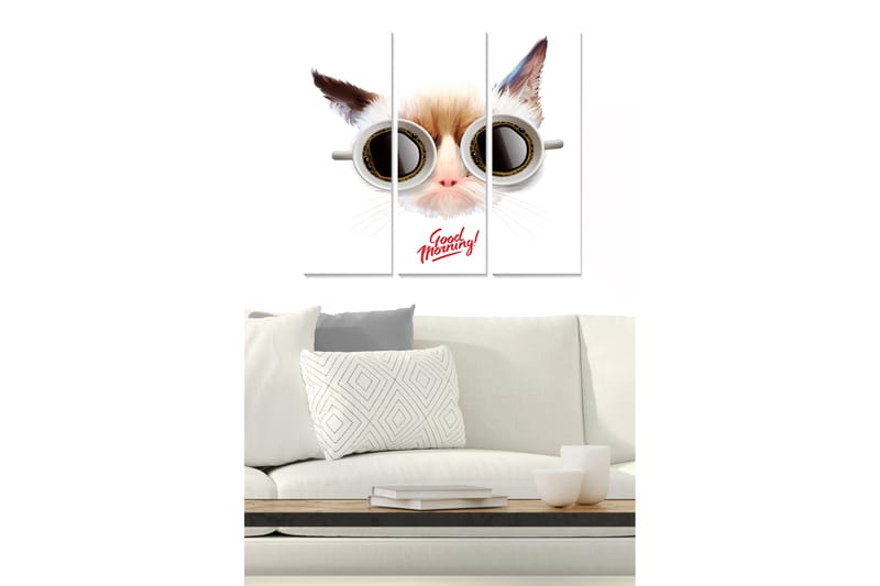 Bilde Animal 3-pk Flerfarget - 22x05 cm - Interiør - Maleri & posters - Lerretsbilder
