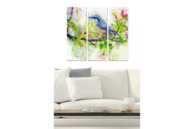 Bilde Animal 3-pk Flerfarget - 22x05 cm - Interiør - Maleri & posters - Lerretsbilder