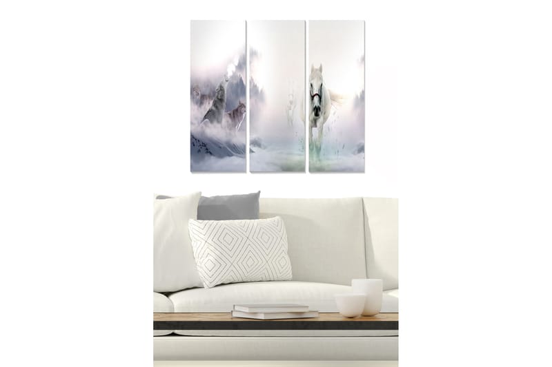 Bilde Animal 3-pk Flerfarget - 22x05 cm - Interiør - Maleri & posters - Lerretsbilder