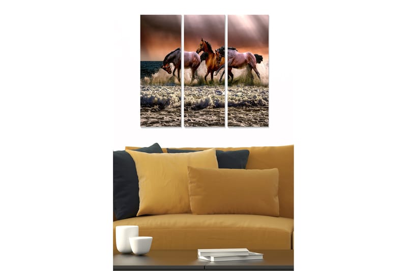 Bilde Animal 3-pk Flerfarget - 22x05 cm - Interiør - Maleri & posters - Lerretsbilder