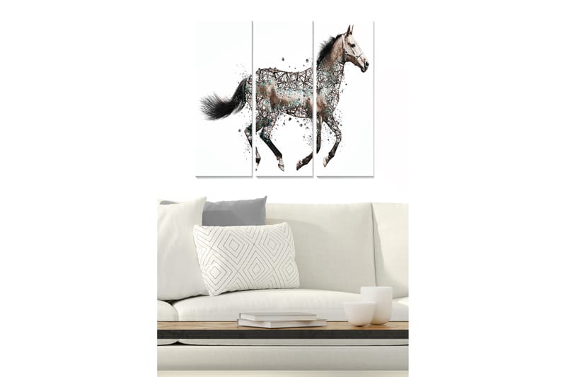 Bilde Animal 3-pk Flerfarget - 22x05 cm - Interiør - Maleri & posters - Lerretsbilder