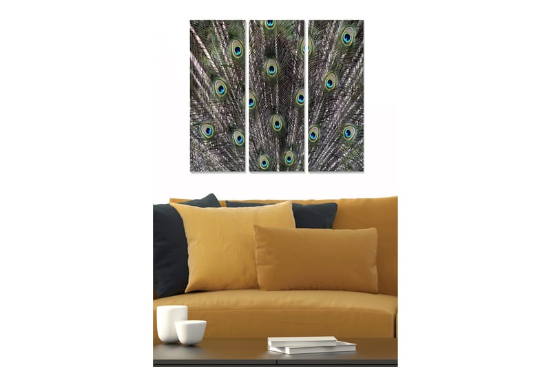 Bilde Animal 3-pk Flerfarget - 22x05 cm - Interiør - Maleri & posters - Lerretsbilder
