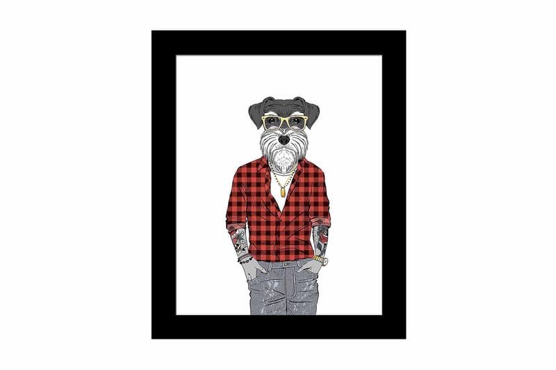 Bilde Animal med Ramme Flerfarget - 22,3x52,8 cm - Interiør - Maleri & posters - Lerretsbilder