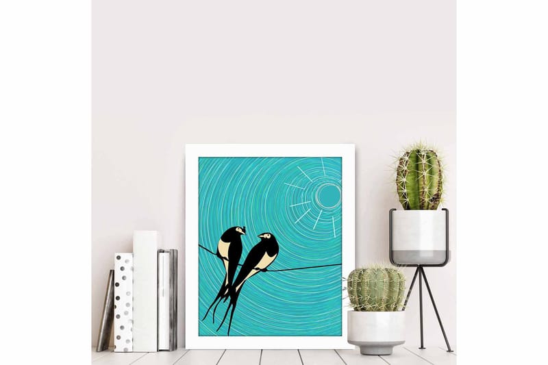 Bilde Animal med Ramme Flerfarget - 22,3x52,8 cm - Interiør - Maleri & posters - Lerretsbilder