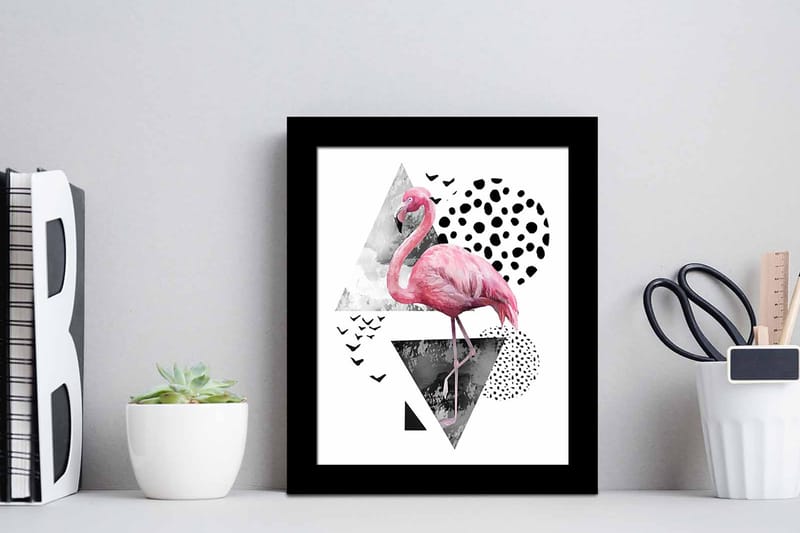Bilde Animal med Ramme Flerfarget - 22,3x52,8 cm - Interiør - Maleri & posters - Lerretsbilder