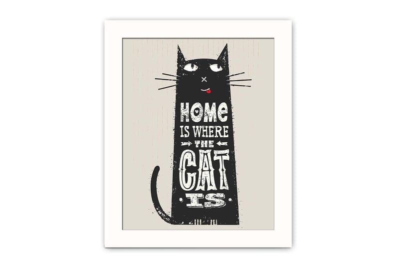 Bilde Animal med Ramme Flerfarget - 22,3x52,8 cm - Interiør - Maleri & posters - Lerretsbilder