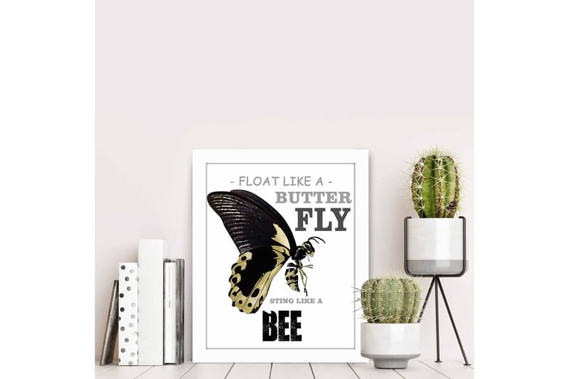 Bilde Animal med Ramme Flerfarget - 22,3x52,8 cm - Interiør - Maleri & posters - Lerretsbilder