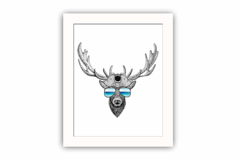 Bilde Animal med Ramme Flerfarget - 22,3x52,8 cm - Interiør - Maleri & posters - Lerretsbilder
