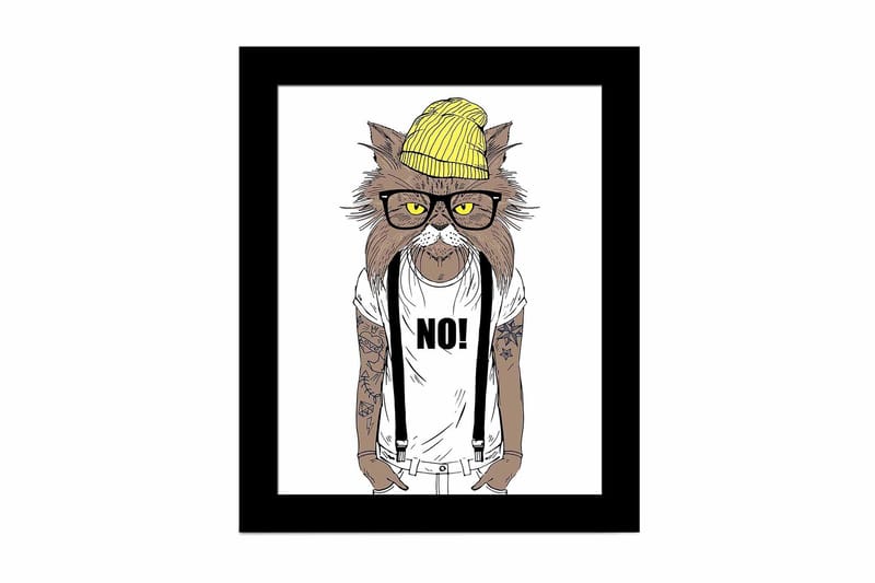 Bilde Animal med Ramme Flerfarget - 22,3x52,8 cm - Interiør - Maleri & posters - Lerretsbilder