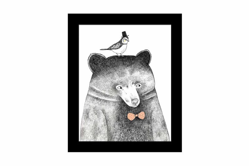 Bilde Animal med Ramme Flerfarget - 22,3x52,8 cm - Interiør - Maleri & posters - Lerretsbilder