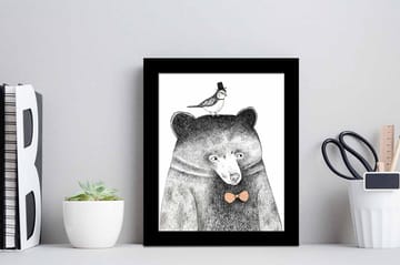 Bilde Animal med Ramme Flerfarget - 22,3x52,8 cm - Interiør - Maleri & posters - Lerretsbilder