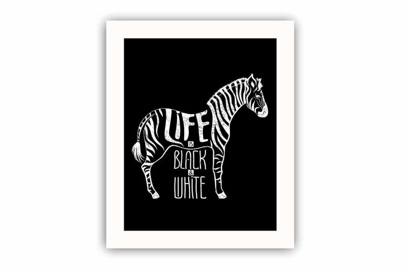 Bilde Animal med Ramme Flerfarget - 22,3x52,8 cm - Interiør - Maleri & posters - Lerretsbilder