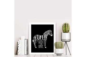 Bilde Animal med Ramme Flerfarget - 22,3x52,8 cm - Interiør - Maleri & posters - Lerretsbilder