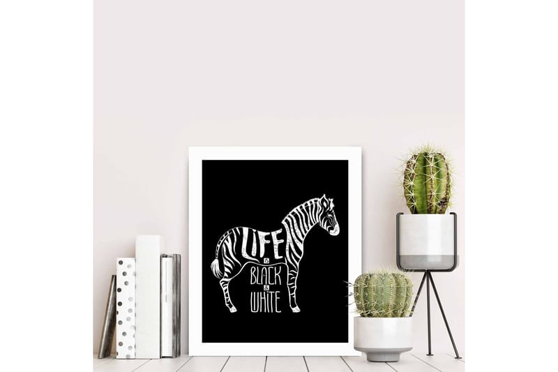 Bilde Animal med Ramme Flerfarget - 22,3x52,8 cm - Interiør - Maleri & posters - Lerretsbilder