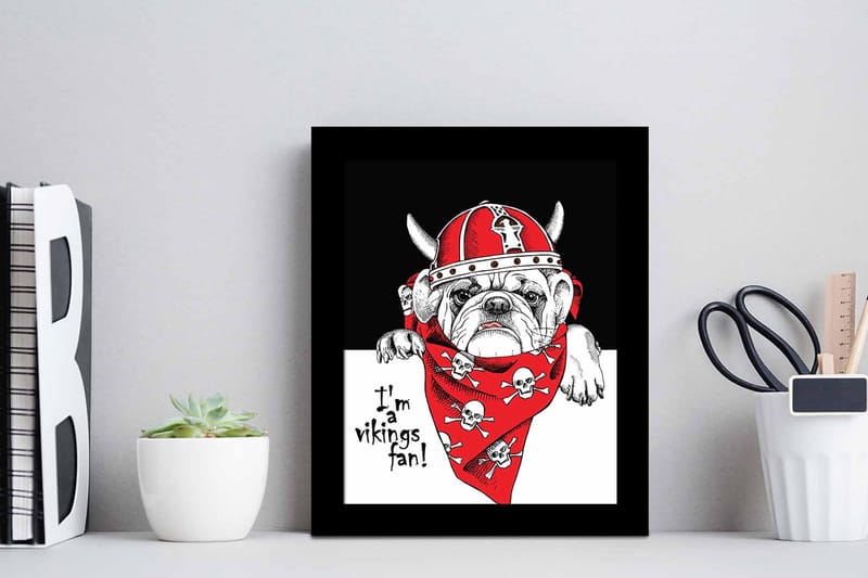 Bilde Animal med Ramme Flerfarget - 22,3x52,8 cm - Interiør - Maleri & posters - Lerretsbilder