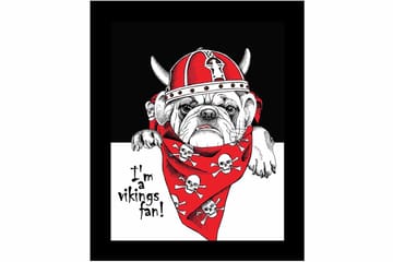 Bilde Animal med Ramme Flerfarget - 22,3x52,8 cm - Interiør - Maleri & posters - Lerretsbilder