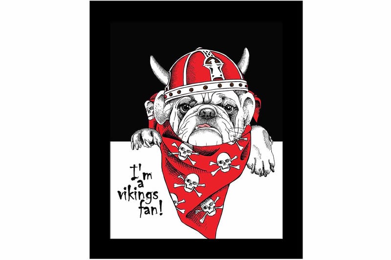 Bilde Animal med Ramme Flerfarget - 22,3x52,8 cm - Interiør - Maleri & posters - Lerretsbilder