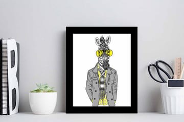 Bilde Animal med Ramme Flerfarget - 22,3x52,8 cm - Interiør - Maleri & posters - Lerretsbilder