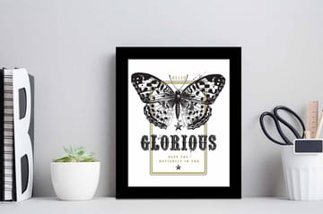 Bilde Animal med Ramme Flerfarget - 22,3x52,8 cm - Interiør - Maleri & posters - Lerretsbilder