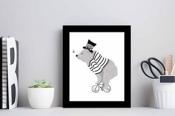 Bilde Animal med Ramme Flerfarget - 22,3x52,8 cm - Interiør - Maleri & posters - Lerretsbilder