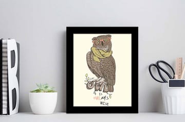 Bilde Animal med Ramme Flerfarget - 22,3x52,8 cm - Interiør - Maleri & posters - Lerretsbilder