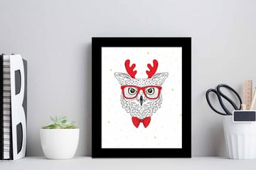 Bilde Animal med Ramme Flerfarget - 22,3x52,8 cm - Interiør - Maleri & posters - Lerretsbilder