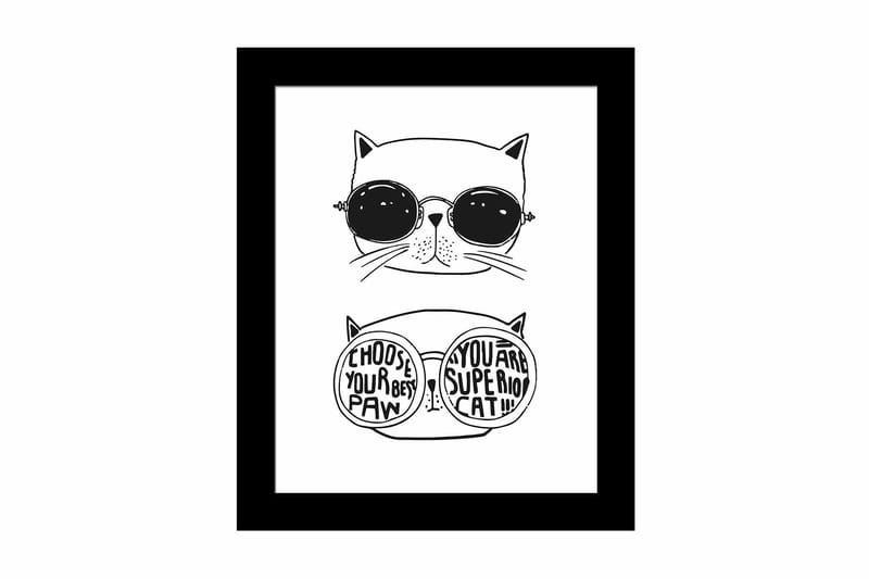 Bilde Animal med Ramme Flerfarget - 22,3x52,8 cm - Interiør - Maleri & posters - Lerretsbilder