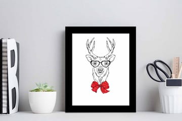 Bilde Animal med Ramme Flerfarget - 22,3x52,8 cm - Interiør - Maleri & posters - Lerretsbilder