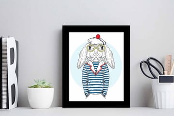 Bilde Animal med Ramme Flerfarget - 22,3x52,8 cm - Interiør - Maleri & posters - Lerretsbilder