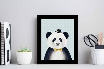 Bilde Animal med Ramme Flerfarget - 22,3x52,8 cm - Interiør - Maleri & posters - Lerretsbilder