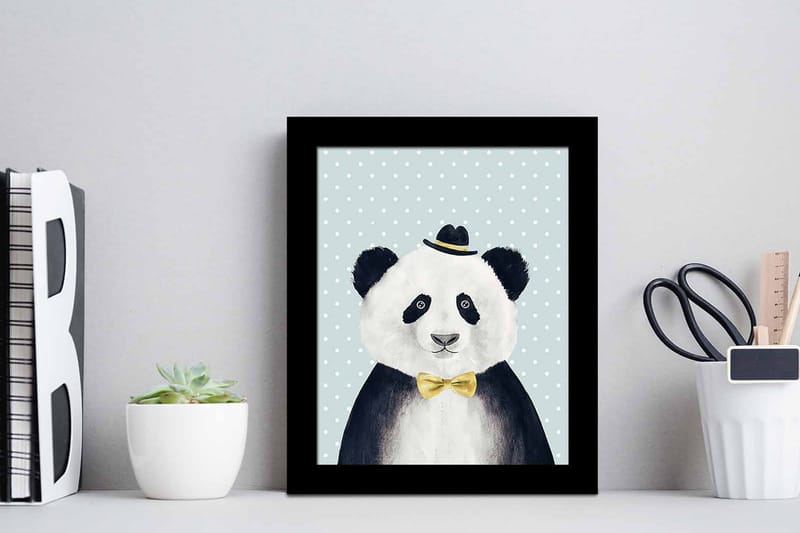 Bilde Animal med Ramme Flerfarget - 22,3x52,8 cm - Interiør - Maleri & posters - Lerretsbilder